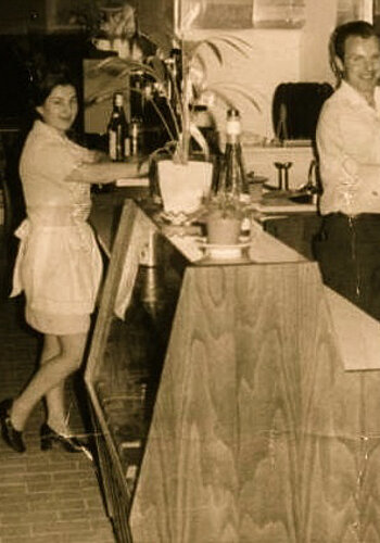 Innenansicht des Restaurants im Hotel Winzer aus früheren Zeiten