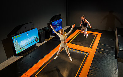 Trampolin im Fitnessbereich des Hotel Winzer in Oberösterreich