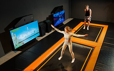 Trampoline in the fitness area of the Hotel Winzer in Upper Austria