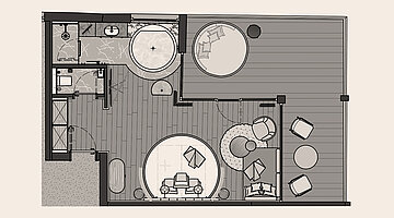 Grundriss Hideaway Suite