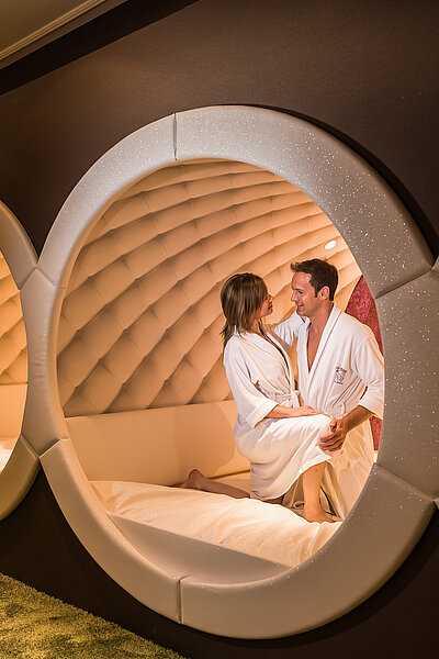 The Himmelreich relaxation room at the Emotion Spa in the Wellnesshotel Winzer