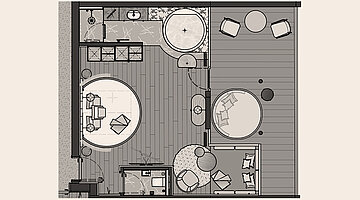 Grundriss Hideaway Suite