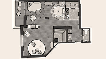 Grundriss Secret Love Suite