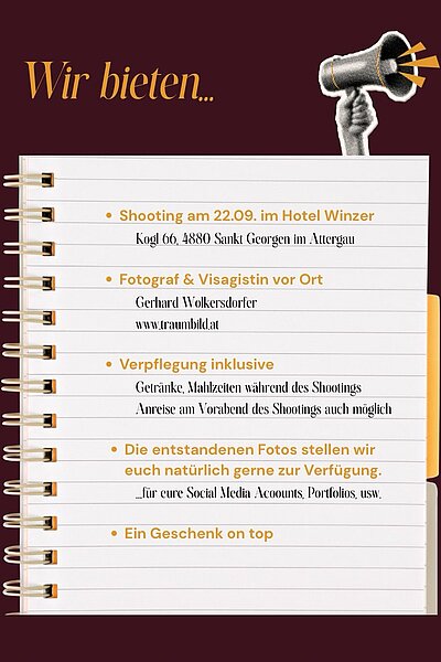 Lust dabei zu sein? Dann schickt uns eure Bewerbung direkt per DM oder per Mail an marketing@hotel-winzer.at Mit: