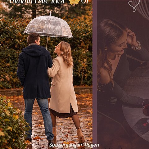 Welches Herbst-Date wäre Eures? Wenn der Herbst langsamer wird, darf auch die Zeit zu zweit wieder mehr Raum bekommen.