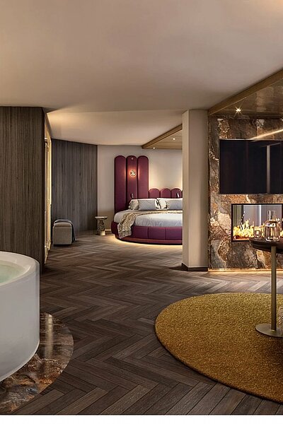 Stellt euch vor: Rundbett, Kaminfeuer, Whirlpool – und euer eigener Kinosaal. Genau solche Rückzugsorte werden im Stammhaus entstehen. Ab 04. Mai 2026 starten wir mit dem Umbau.