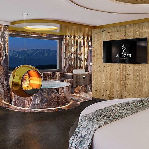 Stellt euch vor: Rundbett, Kaminfeuer, Whirlpool – und euer eigener Kinosaal. Genau solche Rückzugsorte werden im Stammhaus entstehen. Ab 04. Mai 2026 starten wir mit dem Umbau.