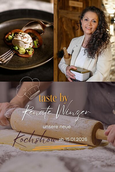 taste by Renate Winzer unsere neue Kochshow In taste by Renate Winzer zeigen wir euch regelmäßig, wie ihr ausgewählte Gerichte ganz einfach zuhause nachkochen könnt.